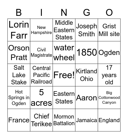 Better by Farr Family Bingo Card