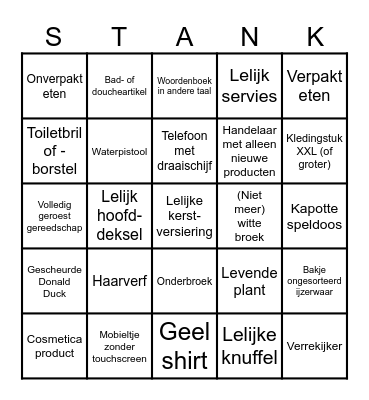 Vlooienmarkt Bingo Card