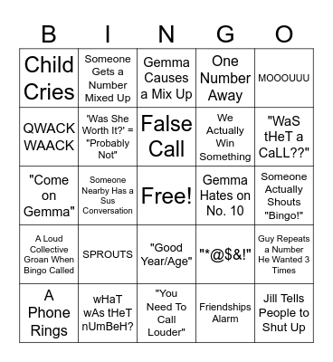 Bingo Bingo Card