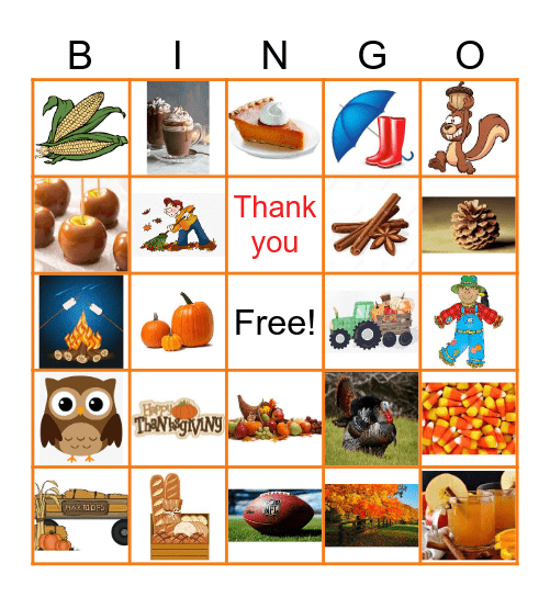 Fall Bingo Card