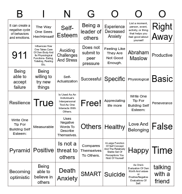 Human Studies Midterm Review Bingo Card
