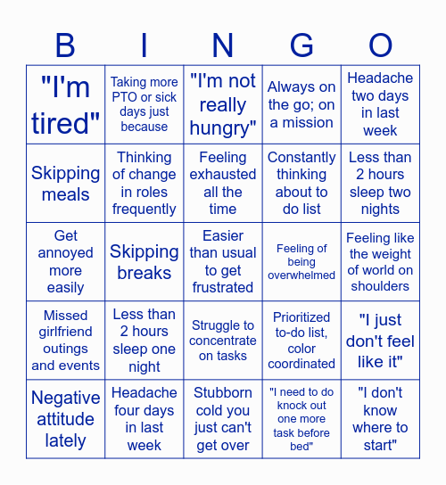 Mirror Bingo Card