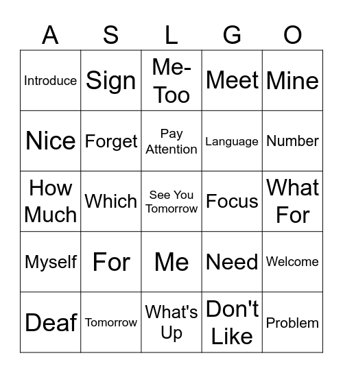Introductions List 4 Bingo Card