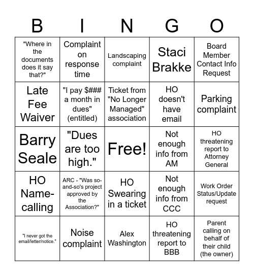 RSS Bingo Card