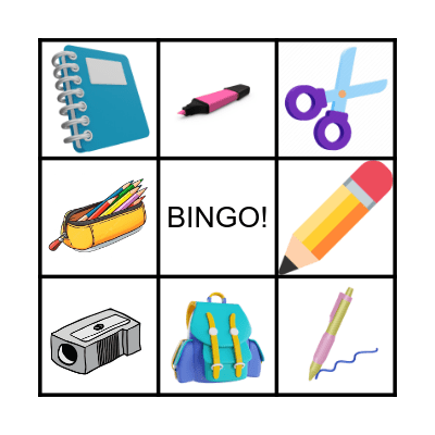 Classroom Items Bingo Card