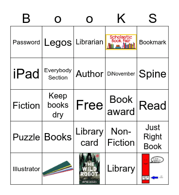 Library Bingo Card