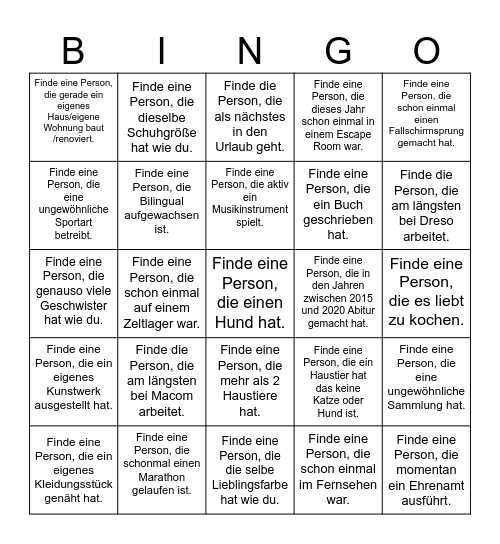 Dreso & Macom Bingo Card