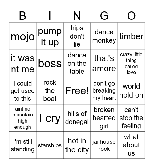 family Bingo Card