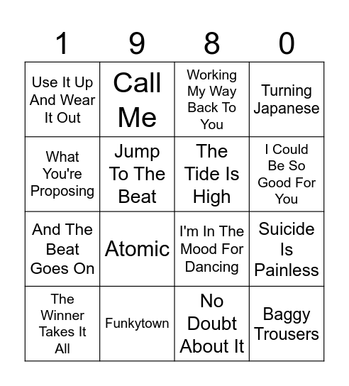 Round 1 Bingo Card