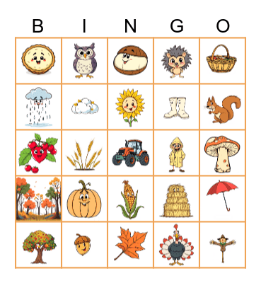 Autumn Bingo Card