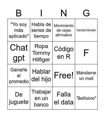 Olea Bingo Card