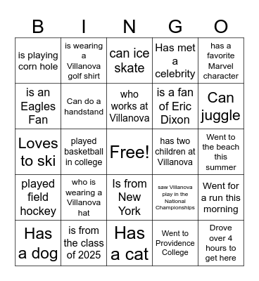 FIND SOMEONE ...... Bingo Card