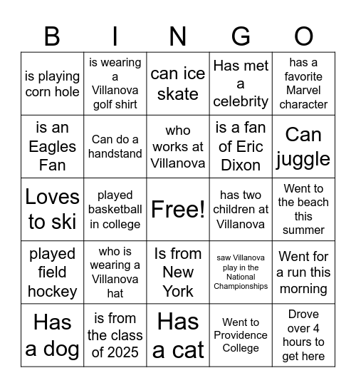 FIND SOMEONE ...... Bingo Card