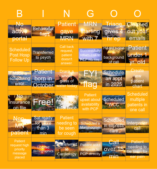 Bingo 9/27/2024 Bingo Card