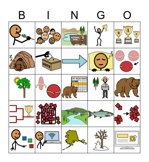 Fat Bear Week Bingo Card