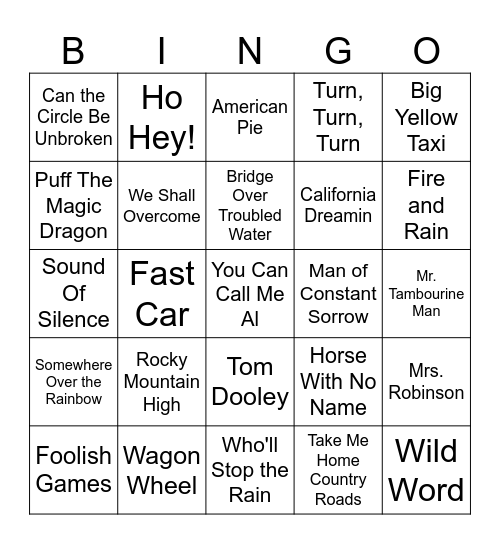 AI Bingo Card