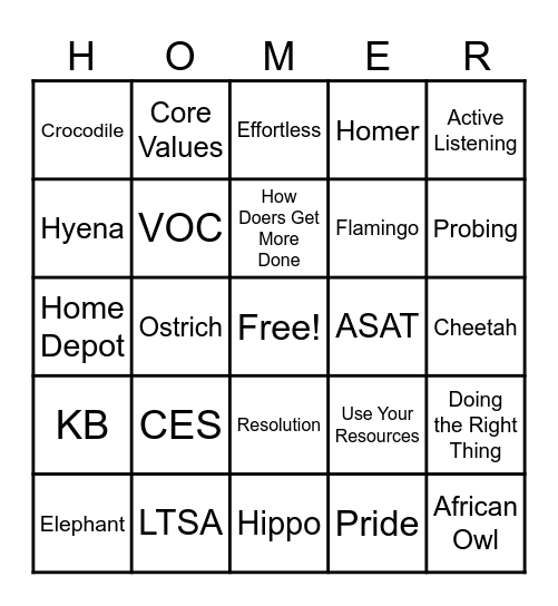 BPO Customer Service Week 2024 Bingo Card