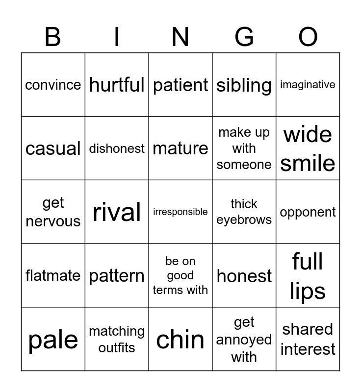 Wake up, Sleepy Heads! ) Bingo Card