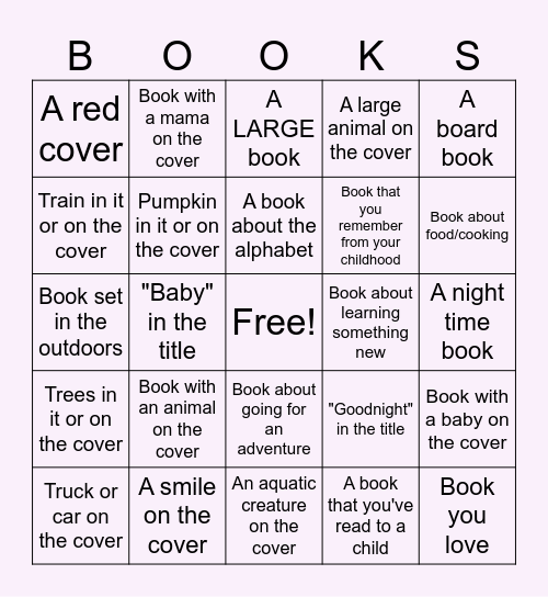 Baby Book Bingo! Bingo Card