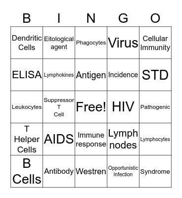 Focus on Aids Bingo Card