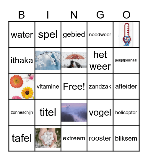 Nieuwsbegrip Woorden Bingo Card