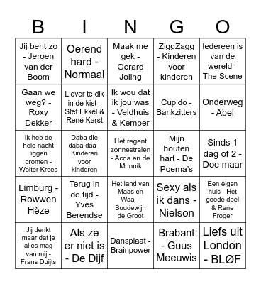 Familieweekend 2024 Bingo Card