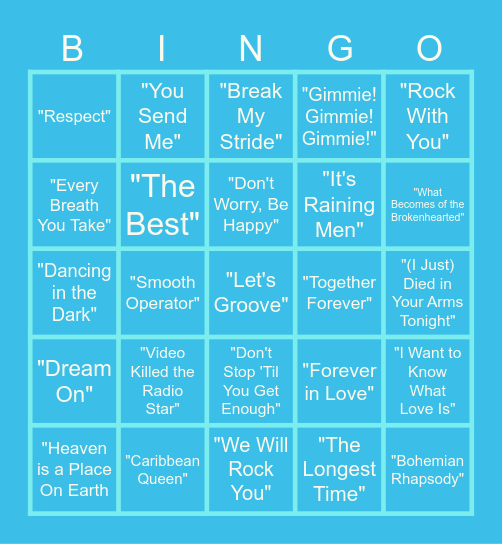 Gettin' Trivial Bingo Card