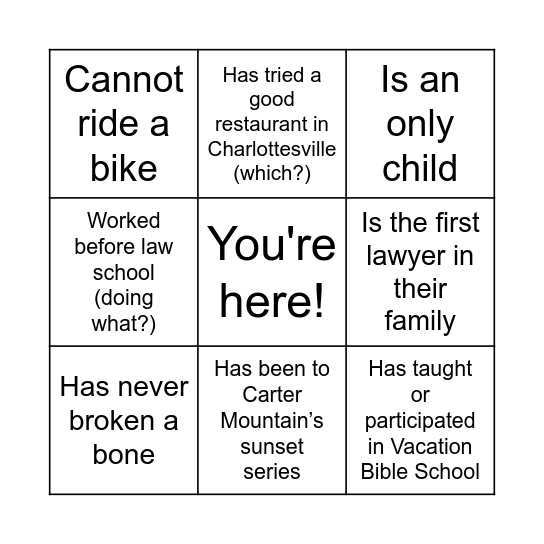 Welcome to Agape! Bingo Card