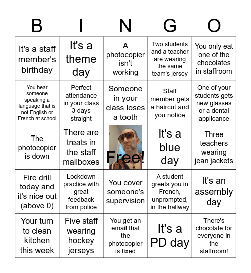 Le Bingo de Banff Trail! Bingo Card