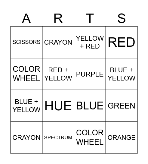 ART BINGO Card