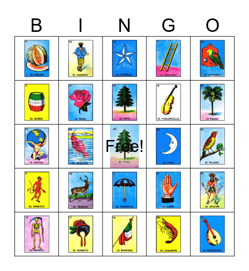 Loteria Mexicana Bingo Card