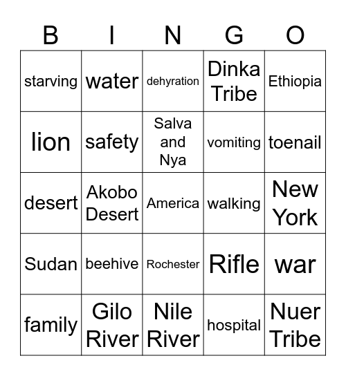 LWW Bingo Card