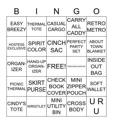 THIRTY - ONE Bingo Card