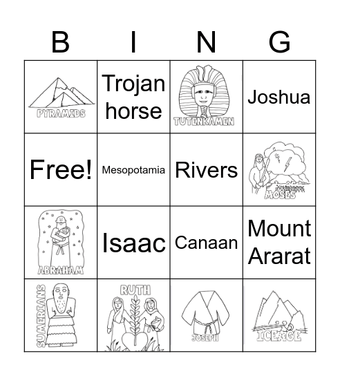 Mystery of History Bingo Card