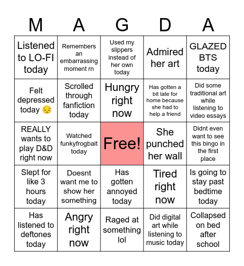 Magdalingo Bingo Card