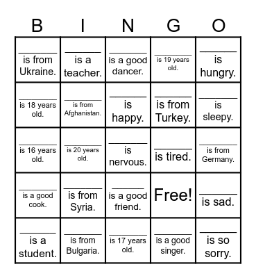 Are you ... Bingo Card