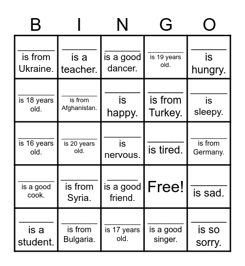 Are you ... Bingo Card