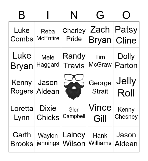 COUNTRY | RD 3 | TOP ARTISTS Bingo Card