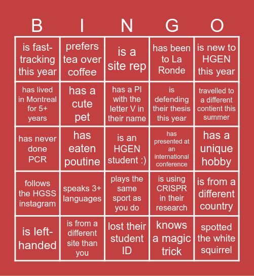 Find Someone Who... Bingo Card