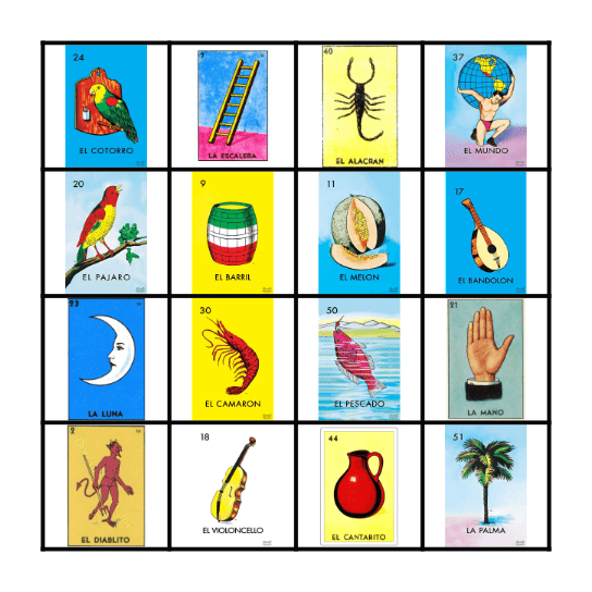 Loteria Bingo Card