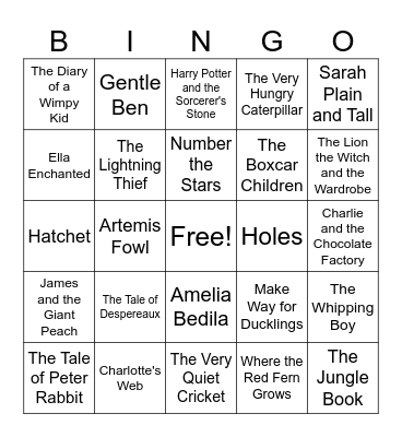 More Library Bingo Card