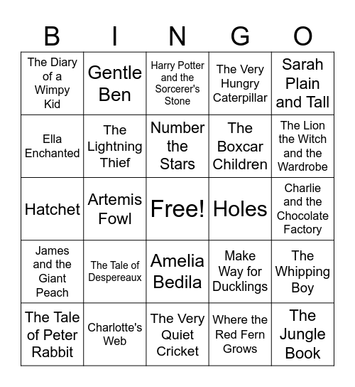 More Library Bingo Card