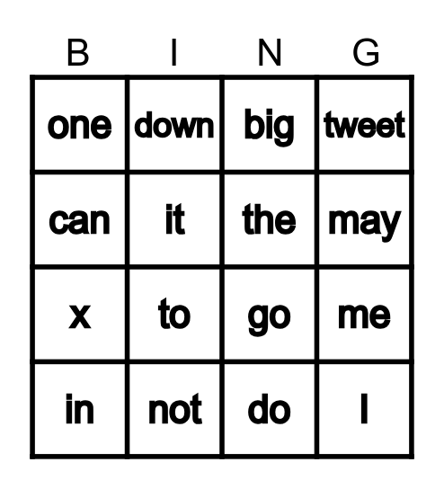 sight words unit 2 Bingo Card