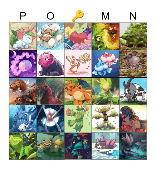 Legends 🍕 Mega/New Form/Evolutions Wishlist Bingo Card