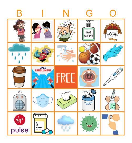 "THE MEDICAL FIELD IN FALL" Bingo Card