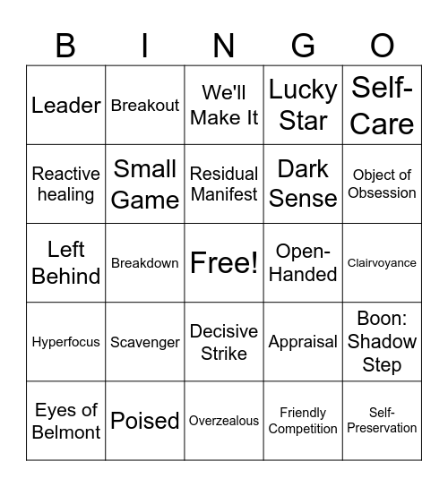 eebeedeebeedee Bingo Card