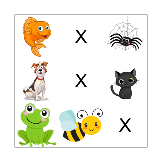 Animals Bingo Card