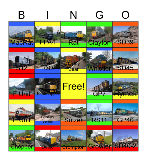 101 Greasy and Oily Diesels Bingo Card