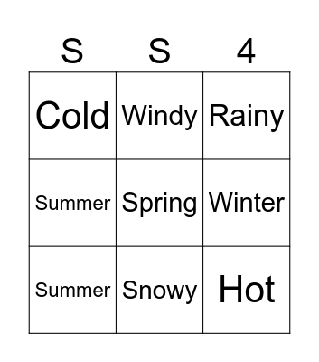 BINGO TIME! Bingo Card