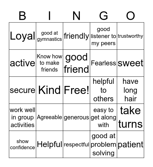 FRIDENSHIP!!!! Bingo Card